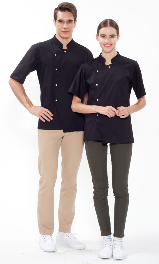 SKO-138 반팔 블랙 싱글단추 스넵