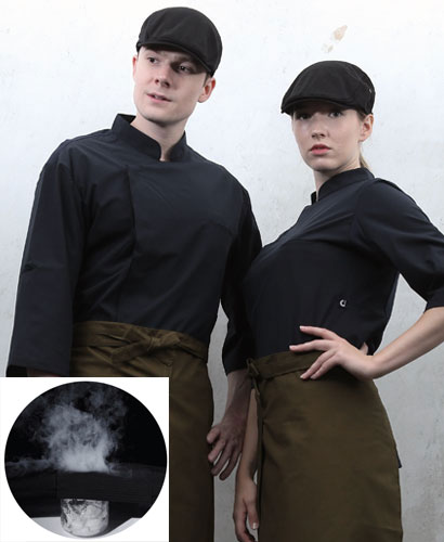 KO-200-1 칠부 블랙 매트 스넵버튼ㅡㅡㅡ★  생활방수 (기능성원단)