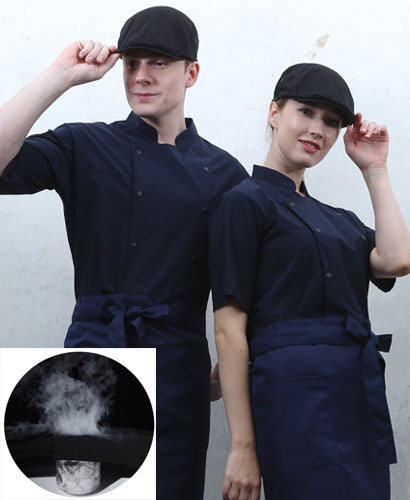 SKO-210-2 반팔 네이비 매트 스넵버튼ㅡㅡㅡ ★생활방수 (기능성원단)