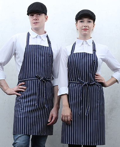 SAP-980 네이비 스트라이프 목걸이 앞치마 [SG01]