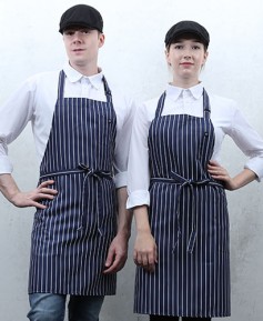SAP-980 네이비 스트라이프 목걸이 앞치마 [SG01]
