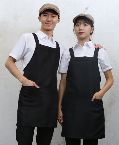 SSA-525 검정 기본앞치마