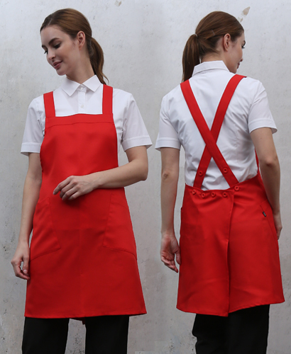 SSA-605 X형 적색 앞치마 엉덩이가림형