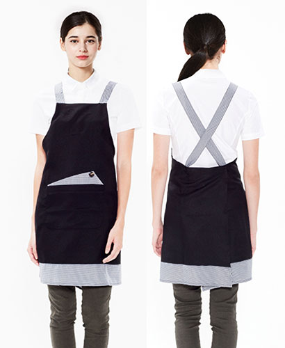 SSA-614 검정 X형 엉덩이가림 앞치마