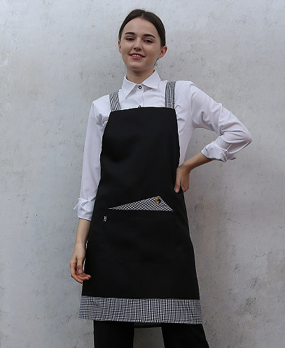 SSA-614 검정 X형 엉덩이가림 앞치마