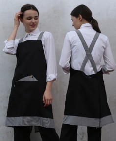 SSA-614 검정 X형 엉덩이가림 앞치마