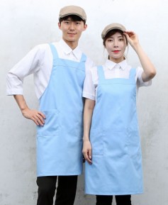 SAP-190 소라색 H형 앞치마ㅡㅡㅡㅡ(넉넉한사이즈)