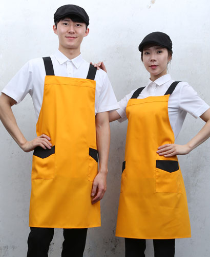 SAP-739 노랑/검정 배색 앞치마