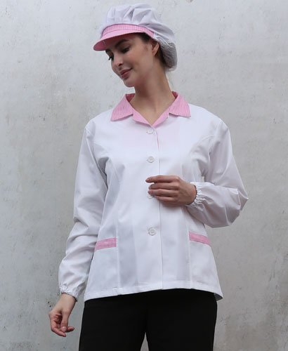 SHA-115 핑크체크 쿨스판 위생복