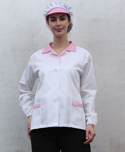 SHA-115 핑크체크 쿨스판 위생복