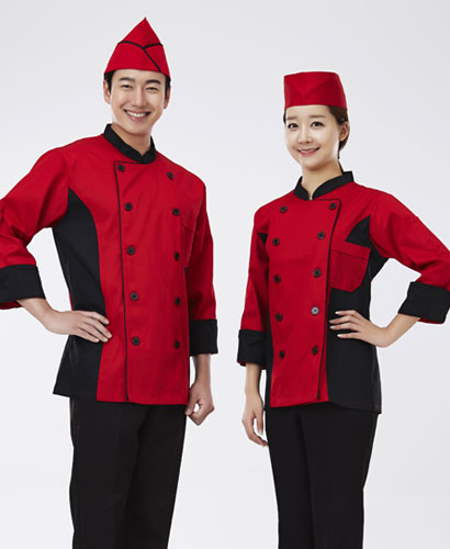 SCO-003 더블단추 배색쿡복