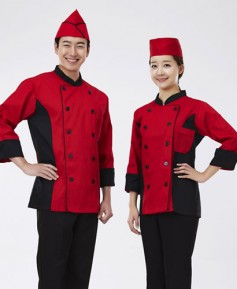 SCO-003 더블단추 배색쿡복