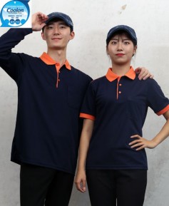 ▶  ST-48 곤색 고급 기능성 카라배색 ◀ㅡㅡㅡ(주머니있음)