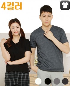 T3-87 V넥 얇은원단 티셔츠
