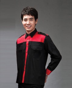 SWS-12 웨스턴 검정빨강 긴팔(견장없슴)