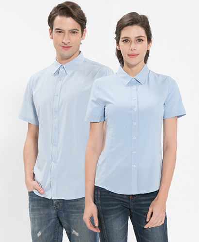 Y-103-1 반팔 하늘색 셔츠