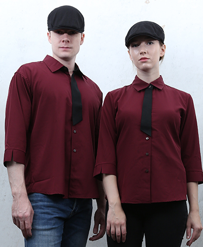 SY-366 NEW 칠부 자주 검넥타이 포인트ㅡㅡ(남여공용사이즈)