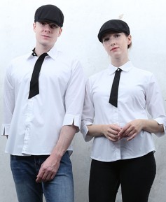 SY-715 NEW 백색 타이포인트 셔츠 칠부ㅡㅡ(남여공용 사이즈)