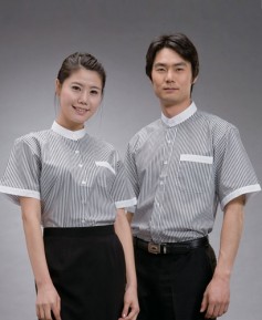 SY-84 반팔 검정줄지 백색차이나카라