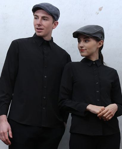 SY-908 검정 카페 긴팔셔츠 ㅡㅡㅡㅡㅡ(빅사이즈있음)