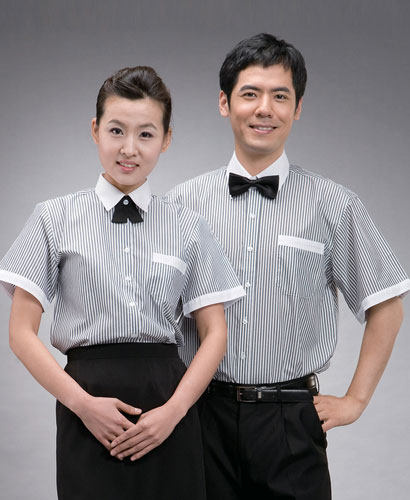 SY-97 반팔 검정줄지 백색카라