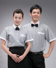 SY-97 반팔 검정줄지 백색카라