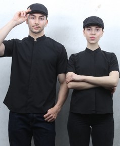 SY2-711-1 NEW 검정 차이나 속단추 반팔 (남여공용 사이즈) ★빅사이즈 있음