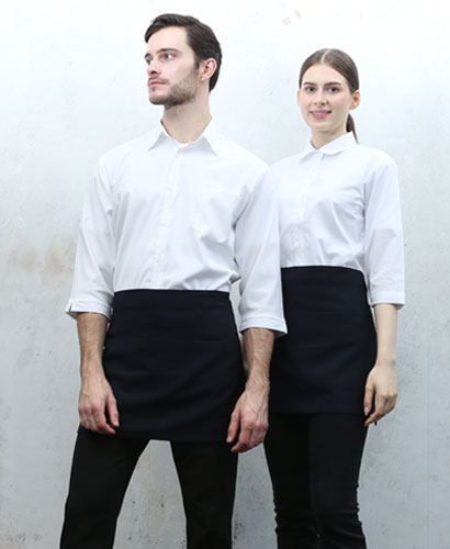 SAP-351 검정 폴리스판 서빙허리  - 47cm