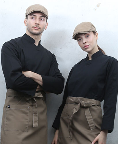 SCD-77-2 NEW 검정 속단추 조리복  ㅡ(안쪽망사) ㅡ(긴팔/칠부겸용)빅사이즈